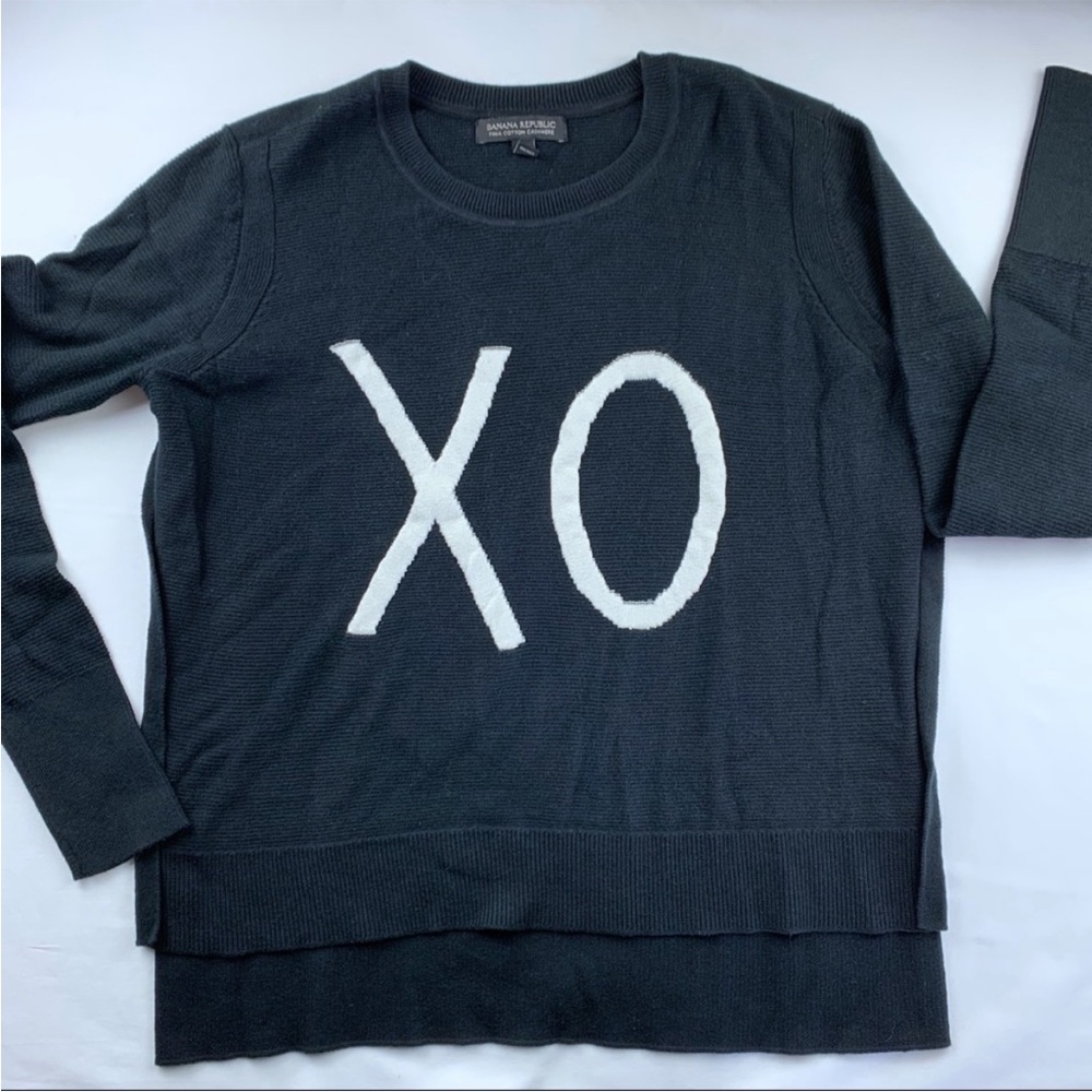 Banana Republic black XO sweater, size M